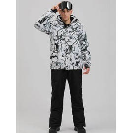 GS SNOWING Men's Jacket and Pants Set Insulated Waterproof Waterproof Snowboard Snowsuits for Snow Sport #04Green M