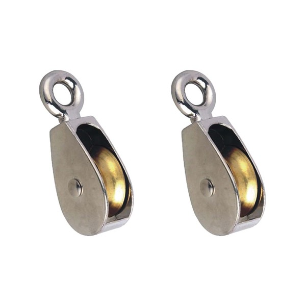 2 Pcs Pulley Block, 75mm Single Pulley Heavy Duty Zinc
