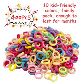 ZGyigehe 400pcs Hair Ties Headbands,Toddler, Girls Soft Elastic Hair Ties Bands Mini Hairbands Ponytail Holders Seamless Hair Bands (Assorted macarons Colors)