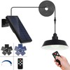 GUYULUX Solar Pendant Lights Outdoor, Solar Shed Light with 360°