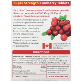 Vitabiotics Ultra Cranberry - 30 Tablets for super strength