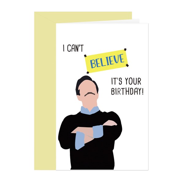 Comting Ted Laso Birthday Card, Humor Bday Card for Friend
