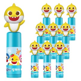 Artex Pinkfong Baby Shark Lip Care Lip Balm, Strawberry Flavor, 3.8g, 10 Pieces / 아텍스 핑크퐁 아기상어 립케어 립밤, 딸기향, 3.8g, 10개