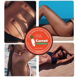 Tanning Accelerator Cream - Sunbed Cream with Carrot - Sunbed Tanning Accelerator - Carrot Tan Enhancers & Accelerators - Achieve a Natural Tan with Natural Ingredients - 100g