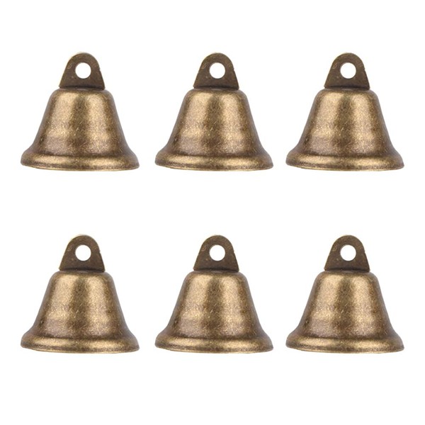HugeDE 15 Pcs 38mm Vintage Bronze Jingle Bells Craft Bells Wind Chimes Christmas Bells Decoration Bells for Crafts
