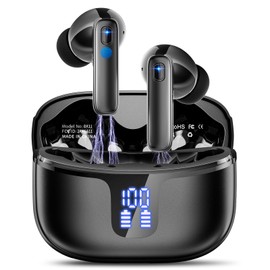 Wireless Earbuds, Ear buds Bluetooth 5.3 Headphones In Ear with 4 ENC Noise Cancelling Mic, 2025 Bluetooth Earphones 40H Playtime Deep Bass Stereo,Wireless Earphones IP7 Waterproof/USB-C/Touch Control