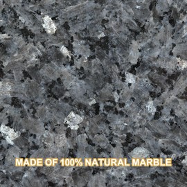 Koville Natural Marble Paper Towel Holder Countertop, 6“ Genuine Stone Paper Towel Holder Stand for Kitchen Storage, for Standard or Jumbo-Sized Rolls(Blue Pearl)