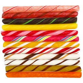 Old Fashioned Christmas Candy, Assorted Flavor Peppermint Stick Hard Candies, Gourmet Individually Wrapped Hot Chocolate Stirrers, 2 Boxed, 24 Sticks Each