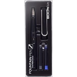 Juego de Pluma Estilográfica Recargable con Cartucho de Tinta para Escritura y Pintura Pluma de Escritura de 0,38 Mm para Tarjetas y Regalos (BLACK)