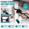 XUNTUI 2-Pack Adjustable Rubber Strap Wrench Set, 4" & 6",