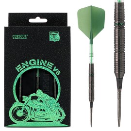 CUESOUL ENGINE V8 18g Steel Tip 90% Tungsten Dart Set with GEM STONE Finished and Unifying ROST T19 CARBON Flight