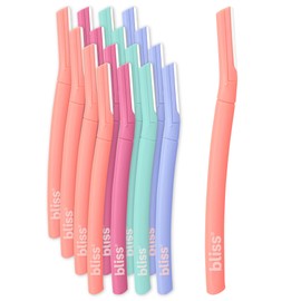 Bliss Stainless Steel Disposable Dermaplaning Tools | Facial Exfoliator and Eyebrow Razor to Dermaplane Peach Fuzz - 2 Pack -16 count