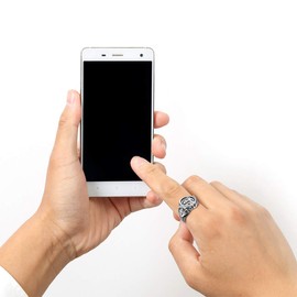 Uloveido Black Stainless Steel Band Eye of Providence Ring, All-Seeing Eye Male Rings, Biker Cool Eye Rings for Men (Size Y) Y520