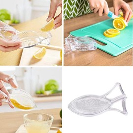 Manual Lemon Juicer, Acrylic Manual Lemon Slice Squeezer, Portable Transparent Fruit Juicer, Elegance Fish Shape, Hand Juicer for Orange Lemon Lime Pomegranate