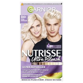 Garnier Nutrisse Lightener for All Hair, Bleaching Cream for Lightening up to 9 Levels and Against Yellow Tones, Ultra Bleach, D4+
