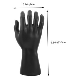 Ipetboom 2 Pcs Male Mannequin Hand Model Lifelike Jewelry Organizer for Bracelets Rings Watches and Gloves Artistic Black Display Stand for Home Office Decor