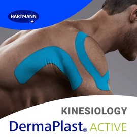Dermaplast Active Kinesiology Tape: Kinesiology Tape for Supportive Treatment and Prevention of Sports Injuries Blue 5 cm x 5 m