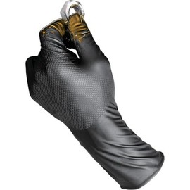Harada Sangyo Co., Ltd. 37002-034 Grippers Gloves, Long, Thick, Black, L, 50 Sheets