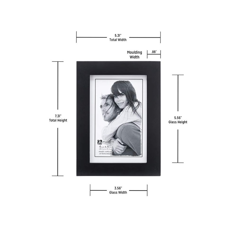 Malden 4x6 Picture Frame - Wide Real Wood Molding, Real