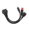 3 in 1 OBD Diagnostic Cable High Flexibility Plastic Plug