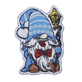 pipomama Santa Nome Iron On Patches for Clothing Embroidered Applique Patch Badge Sew On Emblem DIY Craft (Blue)