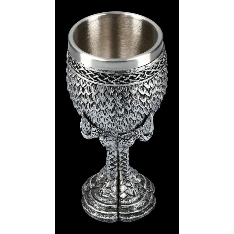 Fantasy Goblet - Dragon Claw Grey Scale | Drinking Goblet,