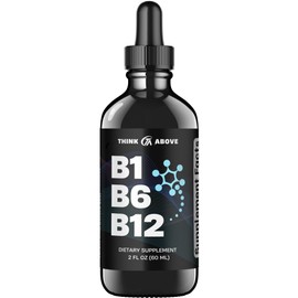 B1 B6 B12 Vitamin Liquid Drops - Nerve, Energy, Brain Support Supplement - Fruity-Like Flavor - Methylcobalamin, Thiamine, Pyridoxine - 60 Day Supply - 2 oz - for Men and Women - Simply Made