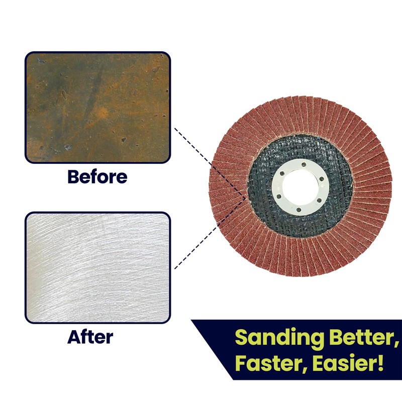 Dapetz ® Flap Discs 115mm 10PCS Grinding Discs 4.5" 40/60