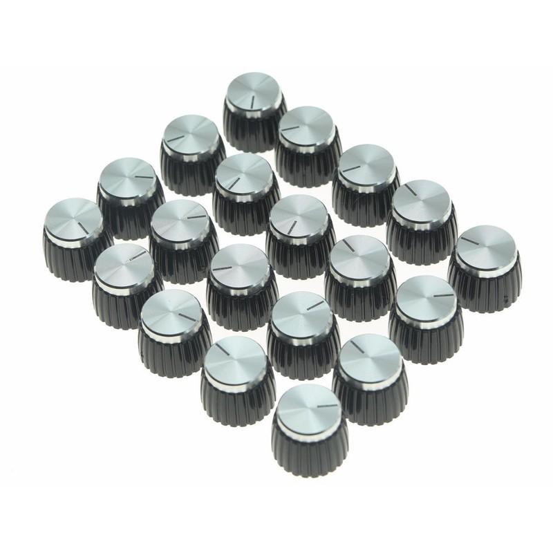 Dopro 20pcs Guitar AMP Amplifier Push on fit Knobs Black