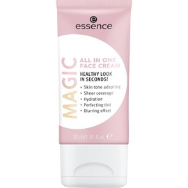 essence cosmetics Magic All In One Face Cream, Make Up, Foundation, Nude, Brightening, Nourishing, Colour Adjusting, UVA, UVB Filter, Primering, Smoothing, Translucent, Vegan, Alcohol Free (30 ml)