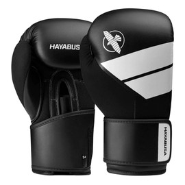 Hayabusa S4 Boxing Gloves for Men and Women - Black/White, 16oz