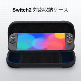 DEVASO Switch 2 収納ケース スイッチ 2 ハードケース 薄型 耐衝撃 ゲームカード12枚収納 持ち運び便利 スイッチ 2用 アクセサリー ブラック
