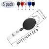 MaIelasd Retractable Badge Holder with Clasp and Clip for Id