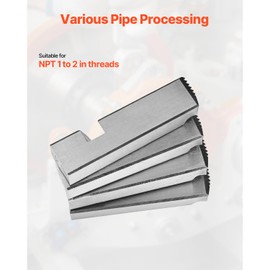 Happybuy 1"-2" NPT Heavy-Duty Pipe Threading Dies Set (4-Pack) - High-Speed Steel Right-Hand Cutters for Integrated Pipe Threading Machines