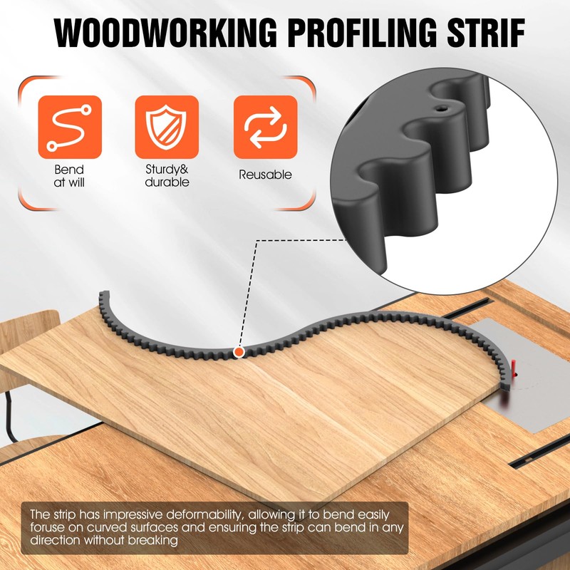 Router Templates for Woodworking, 39" Plastic Profiling Strip & Edge