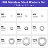 Washers 750 Pcs, Washers for screws（M2-M12）, Assorted Flat Washer for