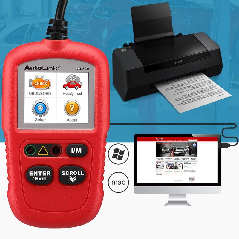 Autel AutoLInk AL329, I/M Readiness Key, OBD2 Code Reader, Retrieves