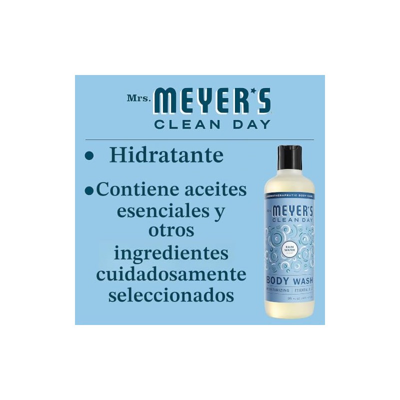 Mrs. Meyer's Moisturizing Body Wash for Women and Men, Biodegradable