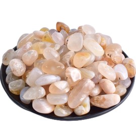 SigMntun SigMntun Polished Sakura Agate Crystals - 72 Pcs, 0.5" 10 oz Handpicked Natural Tumbled Gemstones Rocks, Pebbles for Reiki, Chakra, Healing Home Decor