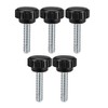sourcing map M6 x 30mm Metric Male Thread Knurled Clamping