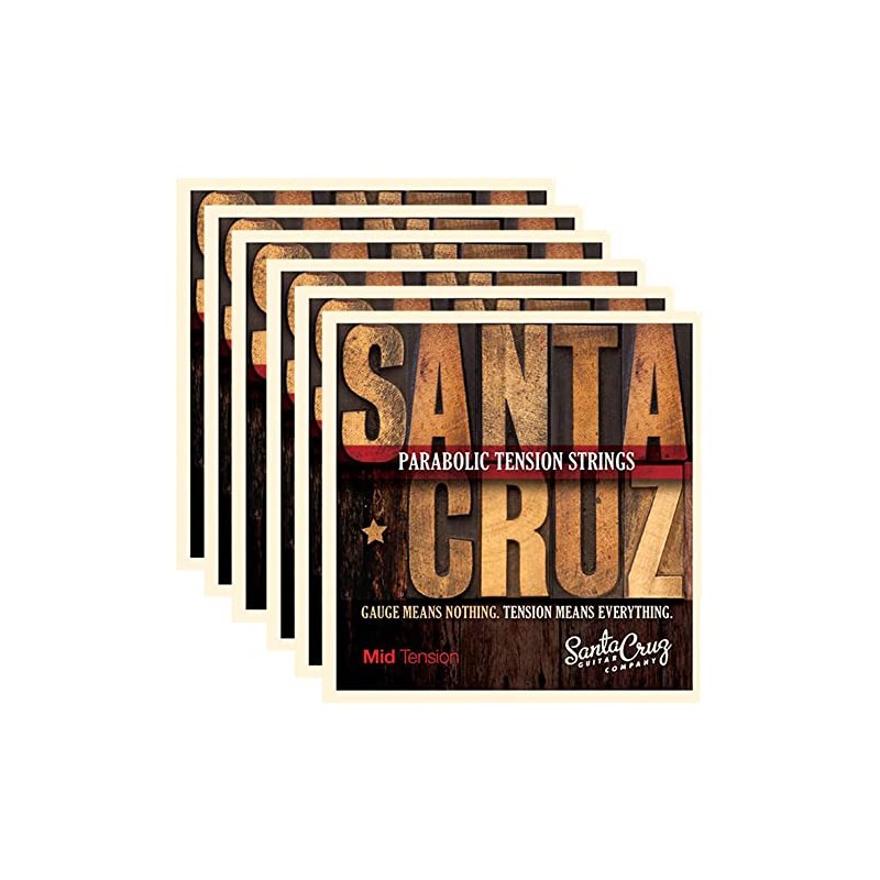 Santa Cruz Parabolic Tension Acoustic Guitar Strings Mid Tension (6