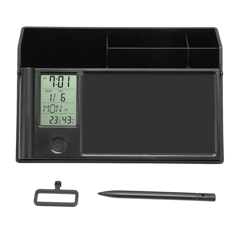 Multifunctional Electronic Calendar Desktop Storage Box with LCD Writing Pad