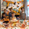 Pack of 50 Construction Site Party Tableware, Birthday Decoration, Digger
