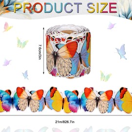 Panelee Spring Colorful Butterfly Border 68.9 Feet Bulletin Board Border Butterflies Flowers Bee Space Inspirational Cute Decor for Classroom Bulletin Boards Chalkboard Wall Decor