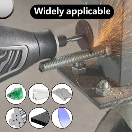 60-Piece Rotary Tool Cutting Kit 1-1/4inch Reinforced Cut-Off Wheels for Metal, Wood, Stone & Glass, Includes 8 Mandrels Durable Abrasive Discs for Grinding, Shaping & Precision Cuts