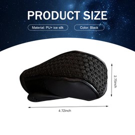 Ferianl Car Gear Shift Cover, Leather Gear Shift Knob Cover, Anti-Slip Shifting Knob Handle Stick Protector Covers, Universal for Auto, RV, SUV, Car Decoration Accessories