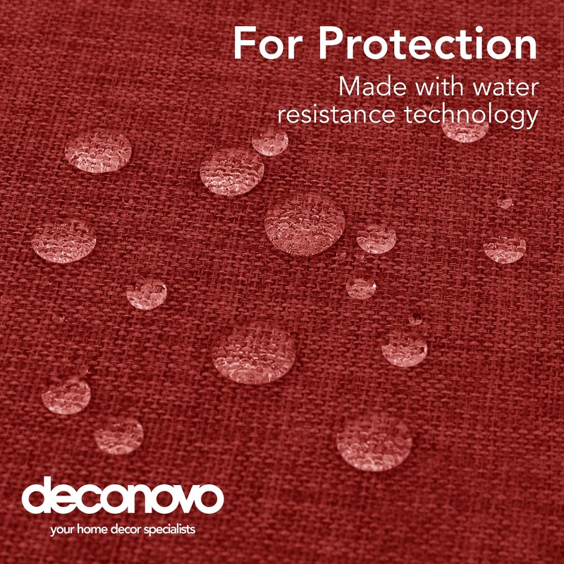 Deconovo Christmas Table Cloth 54x79in(137x200cm) Faux Linen Water Resistant Tablecloth