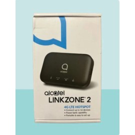 Alcatel LinkZone 2 Wifi 4G LTE Hotspot w/ Charger USB-C Battery & SIM Sealed New