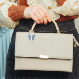 Veemoon Bag Holder for Table, Large Butterfly Purse Hanger for Table Heavy Duty Decorative Purse Holder for Home Office Desk, Blue, 2.75X1.85X0.39in