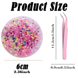 Picky Pad, Skin Picking Fidget Toys, Picking Pad, Picky Pads, Picky Pad Reusable Sensory, Beads Reusable, With 2 Straight Tip Tweezers and 1 Elastic String, For Stress Relief, Party Fun, And DIY